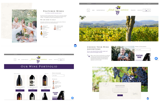 Fettah Wine Services Website Design by Annex Graphics