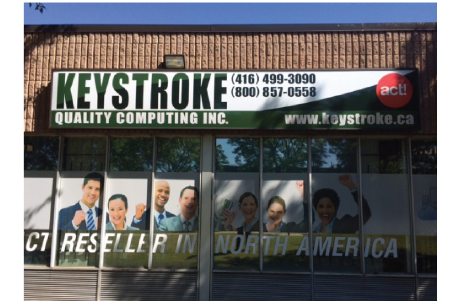 Keystroke Quality Computing Signage design and installation by Annex Graphics