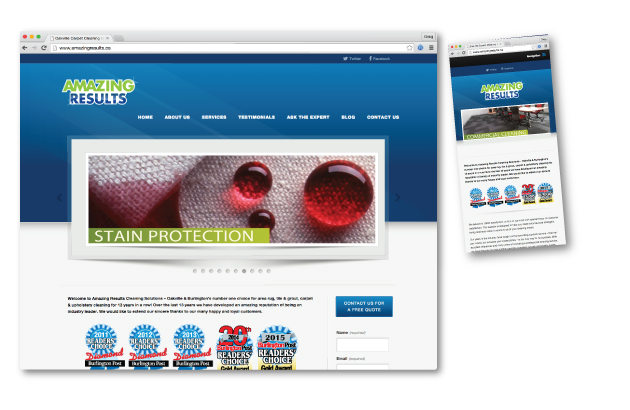 Oakville Website Design - Amazing Results Oakville Carpet Cleaning