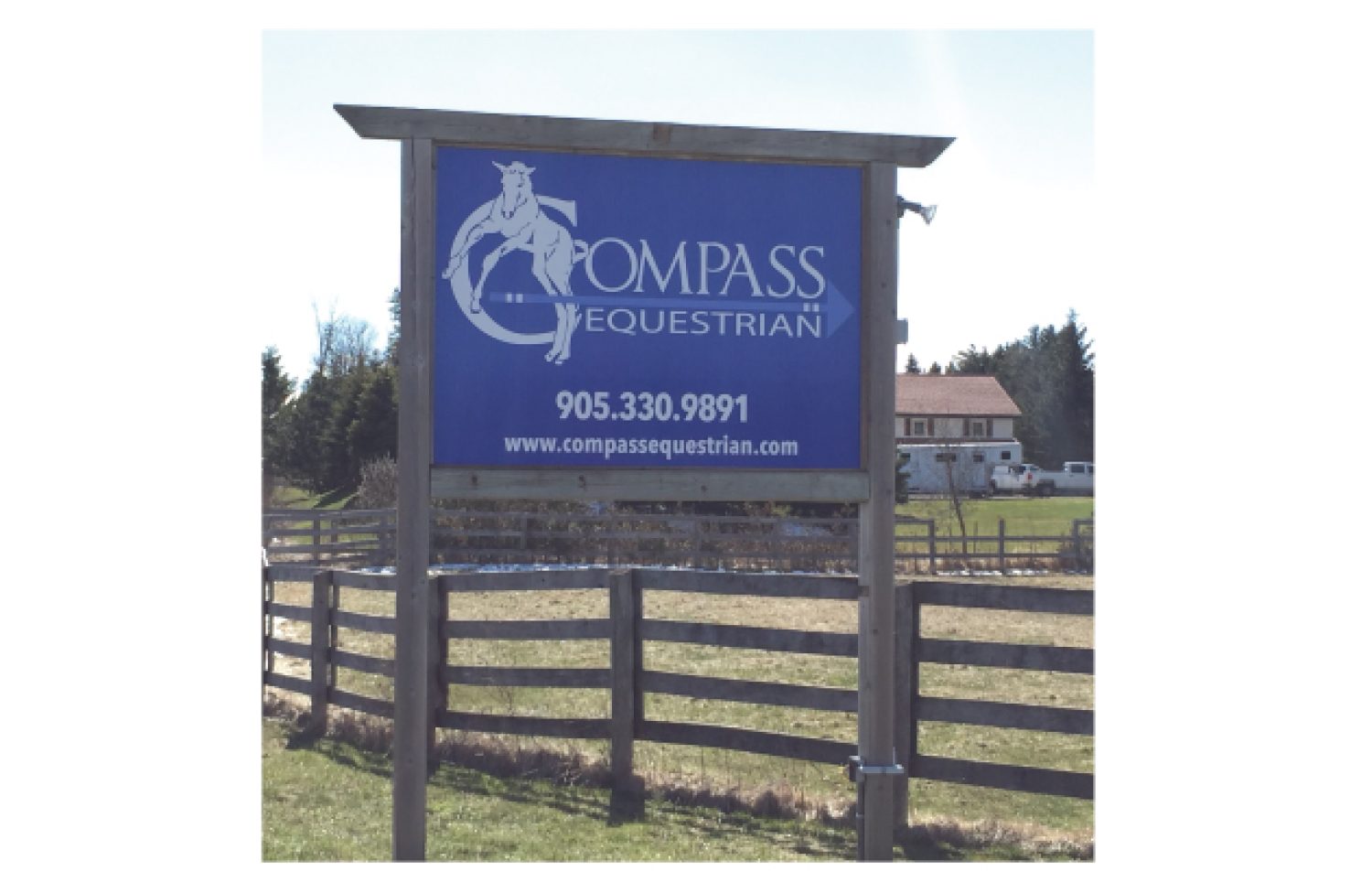 Compass Equestrian sign design and installation by Annex Graphics