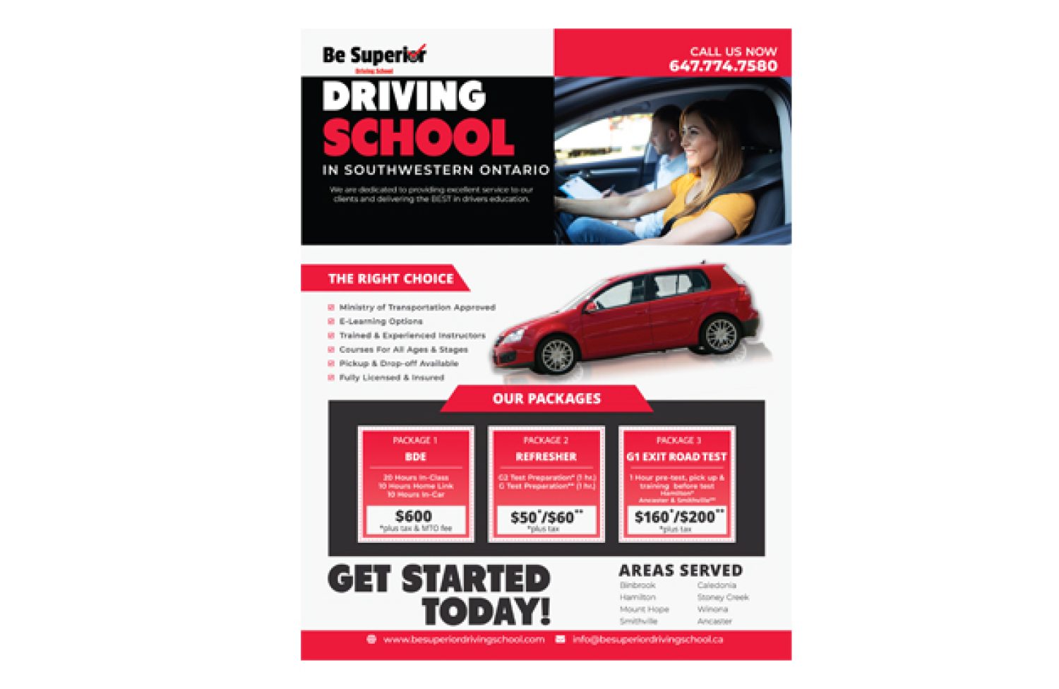 Be Superior Driving School Print Flyer by Annex Graphics