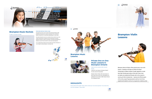 musiclessonsbrampton.ca website design by Annex Graphics