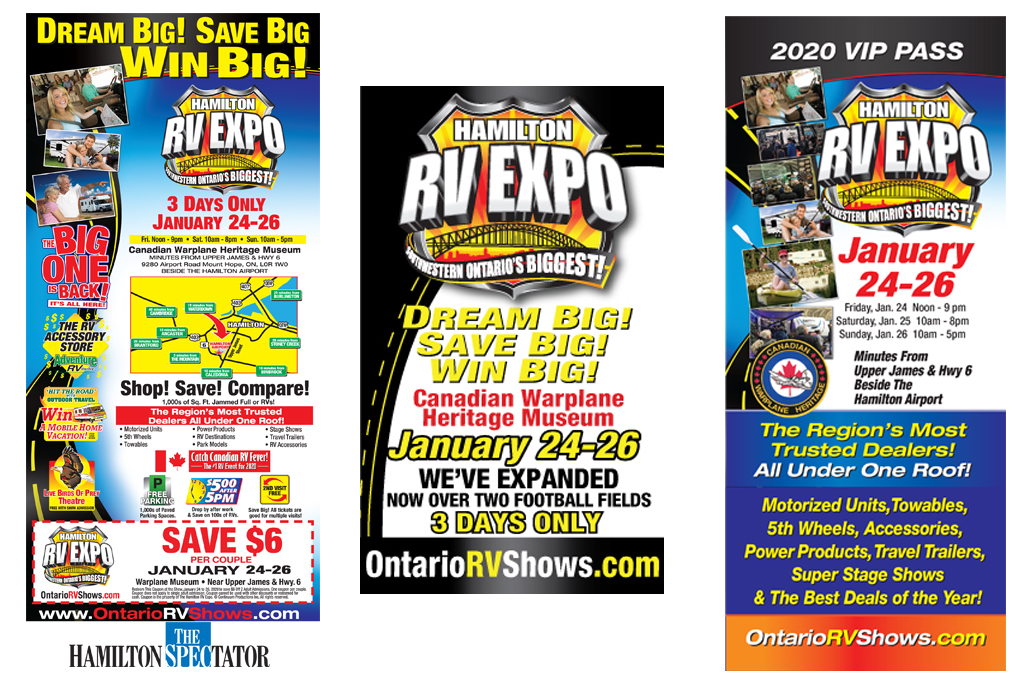 Hamilton RV Expo Marketing Material Designed by Annex Graphics