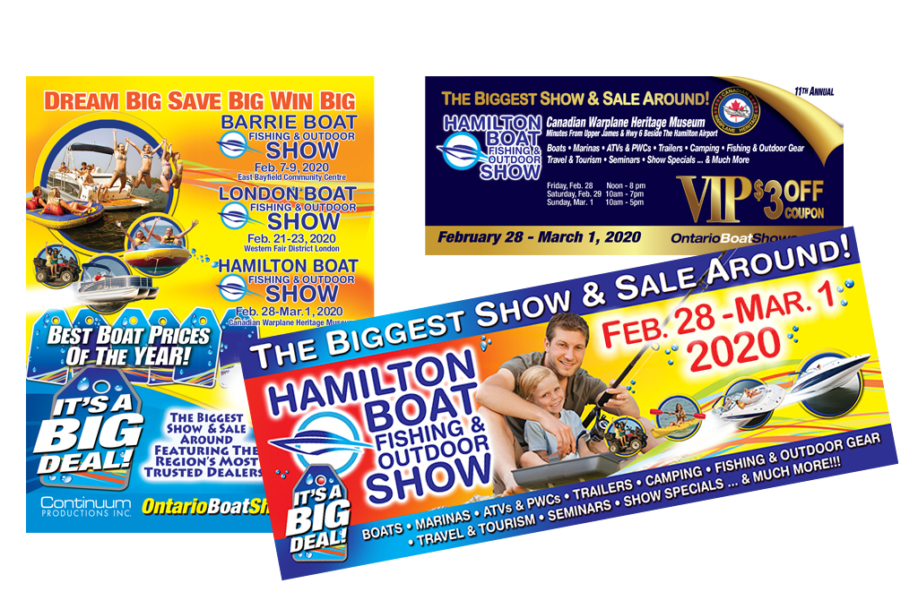 Hamilton Boat Fishing & Outdoor Show Marketing Material by Annex Graphics