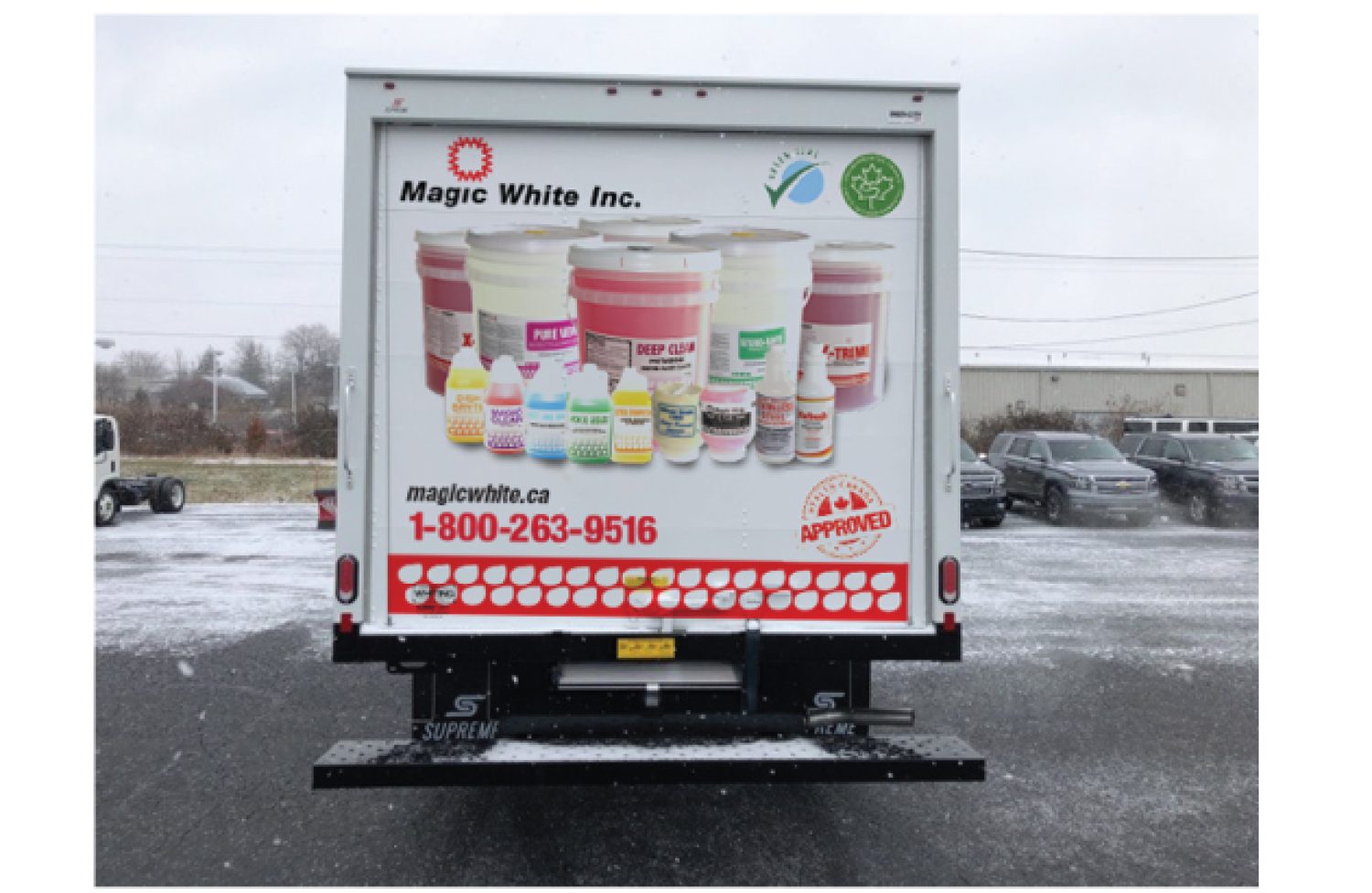 Magic White Vehicle Graphics designed and produced by Annex Graphics