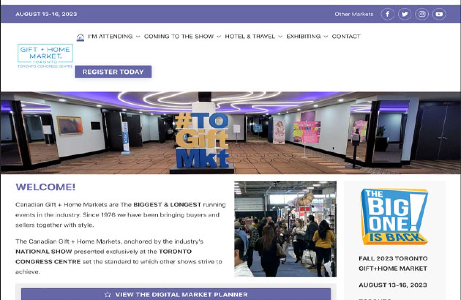 Canadagiftshows.com website design by Annex Graphics