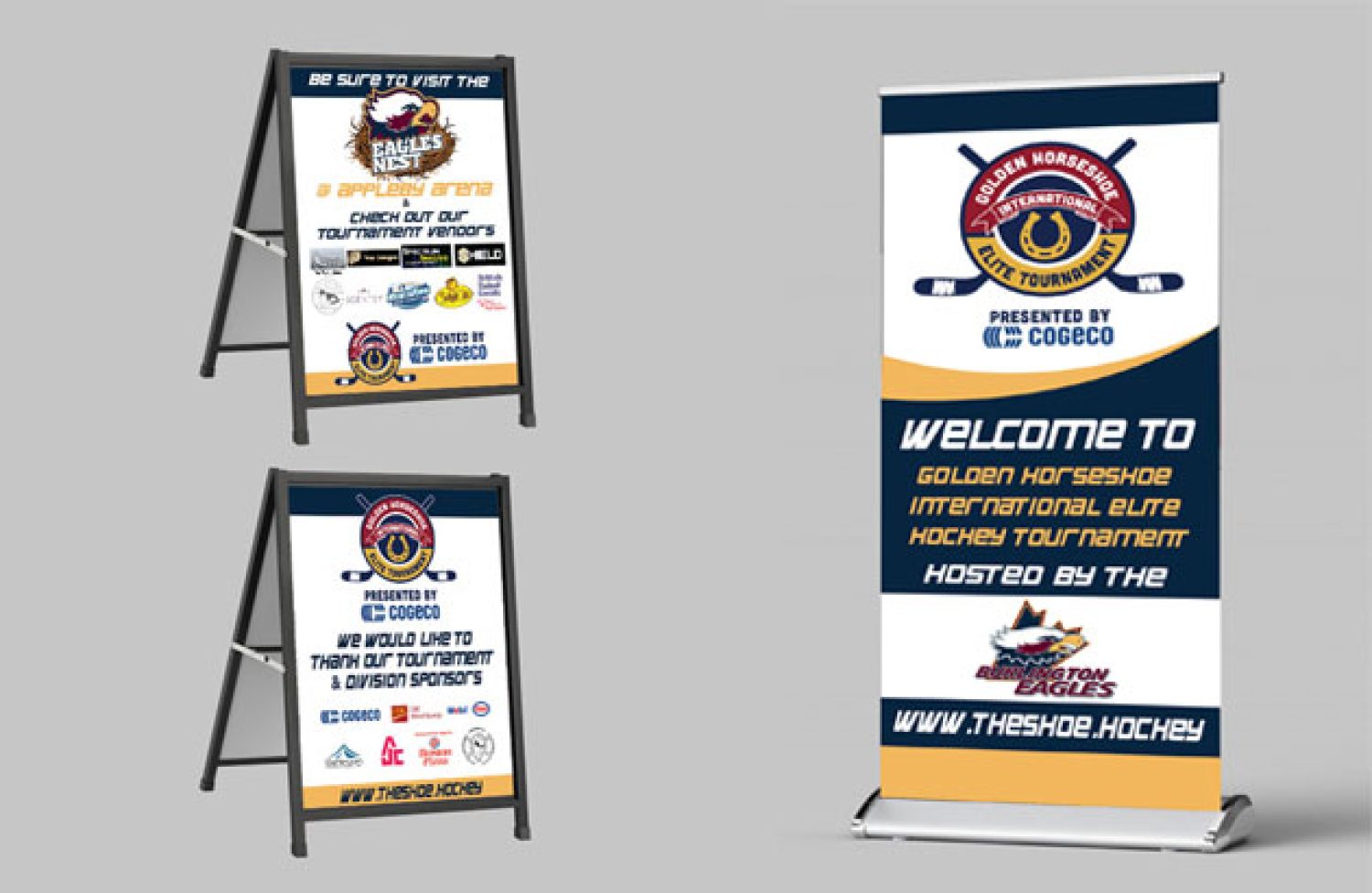 The Shoe Hockey Tournament Signage created by Annex Graphics