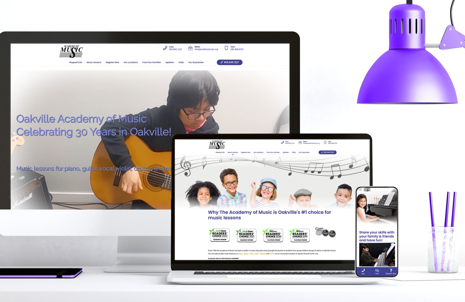Academy of Music Website Design Annex Graphics