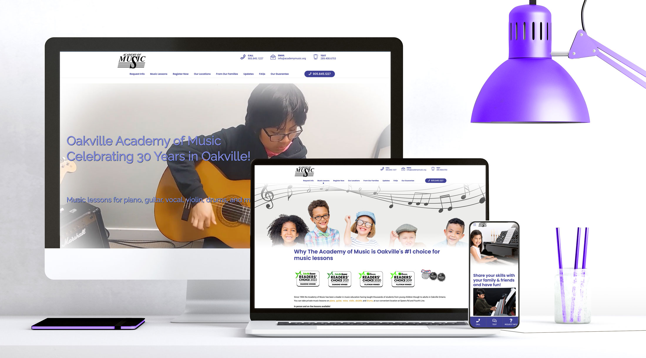 Academy of Music Website Design Annex Graphics