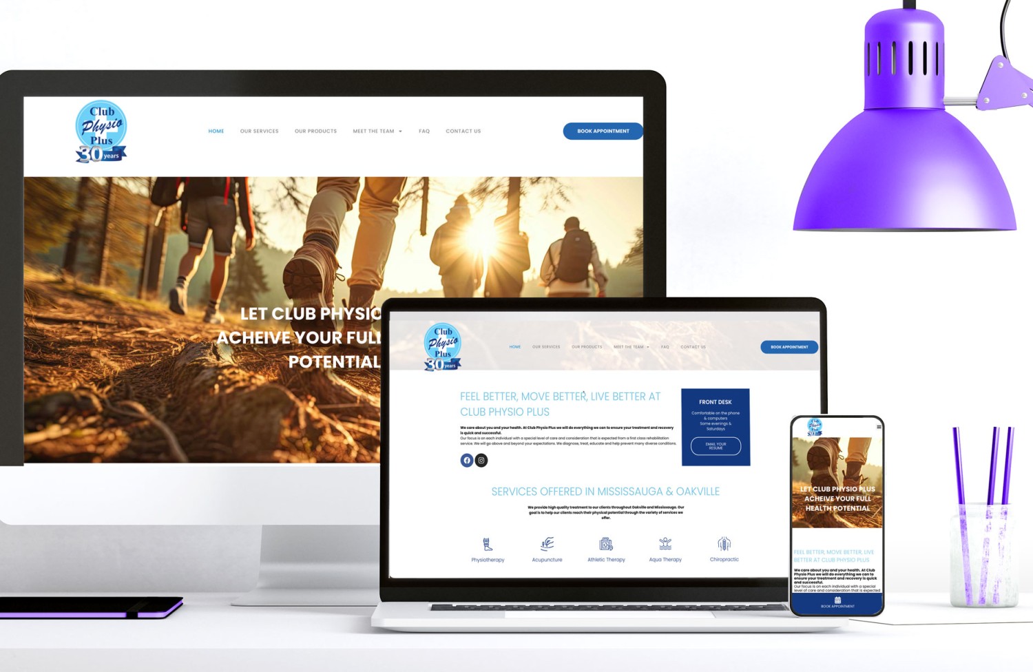 Club Physio Plus Website Design