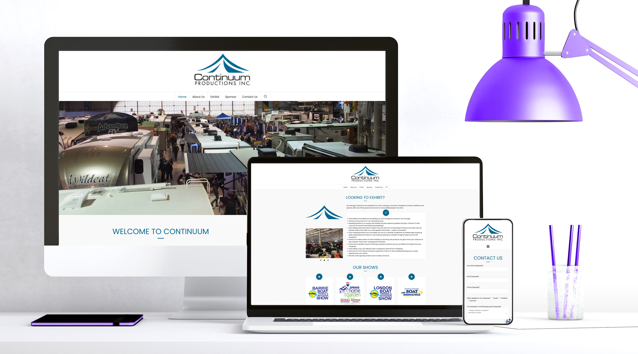 Continuum Events Website Design