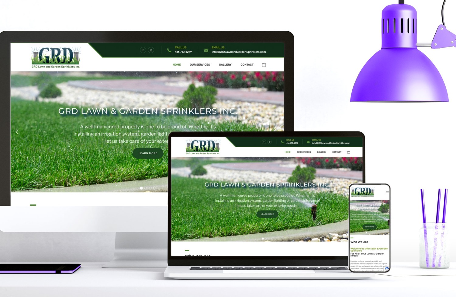 GRD Lawn and Garden Sprinkler Systems Website