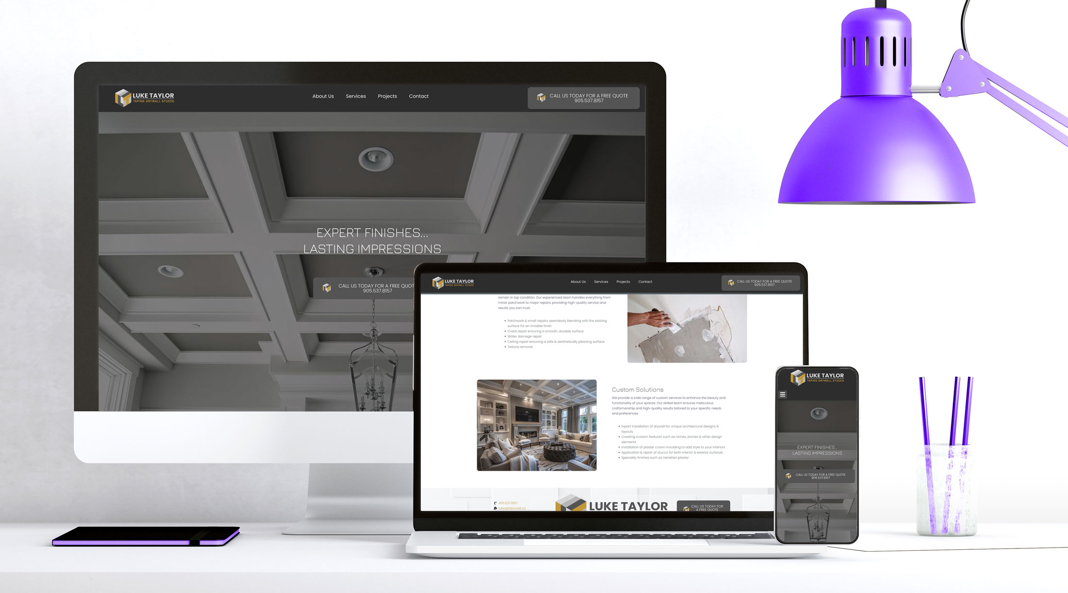 Luke Taylor Drywall Website Design