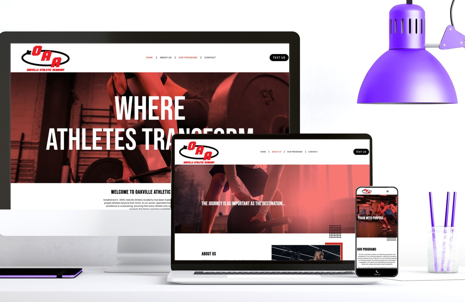 Oakville Athletic Academy Website Design