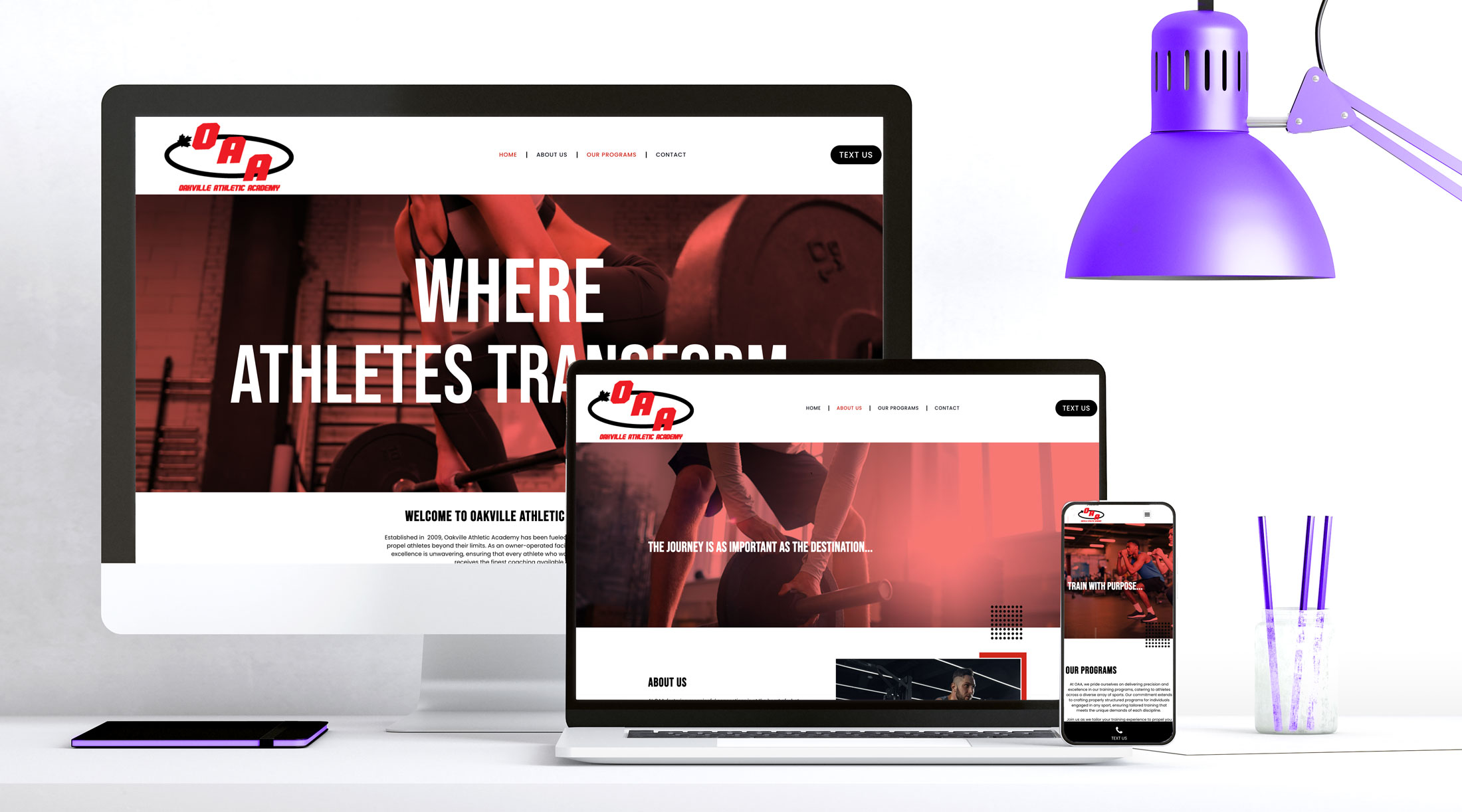 Oakville Athletic Academy Website Design