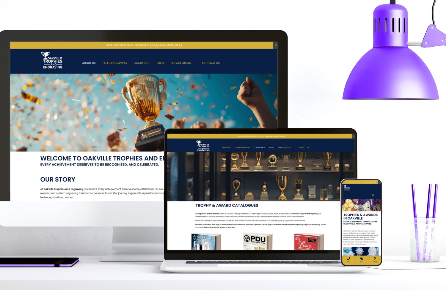 Oakville Trophies Website Design