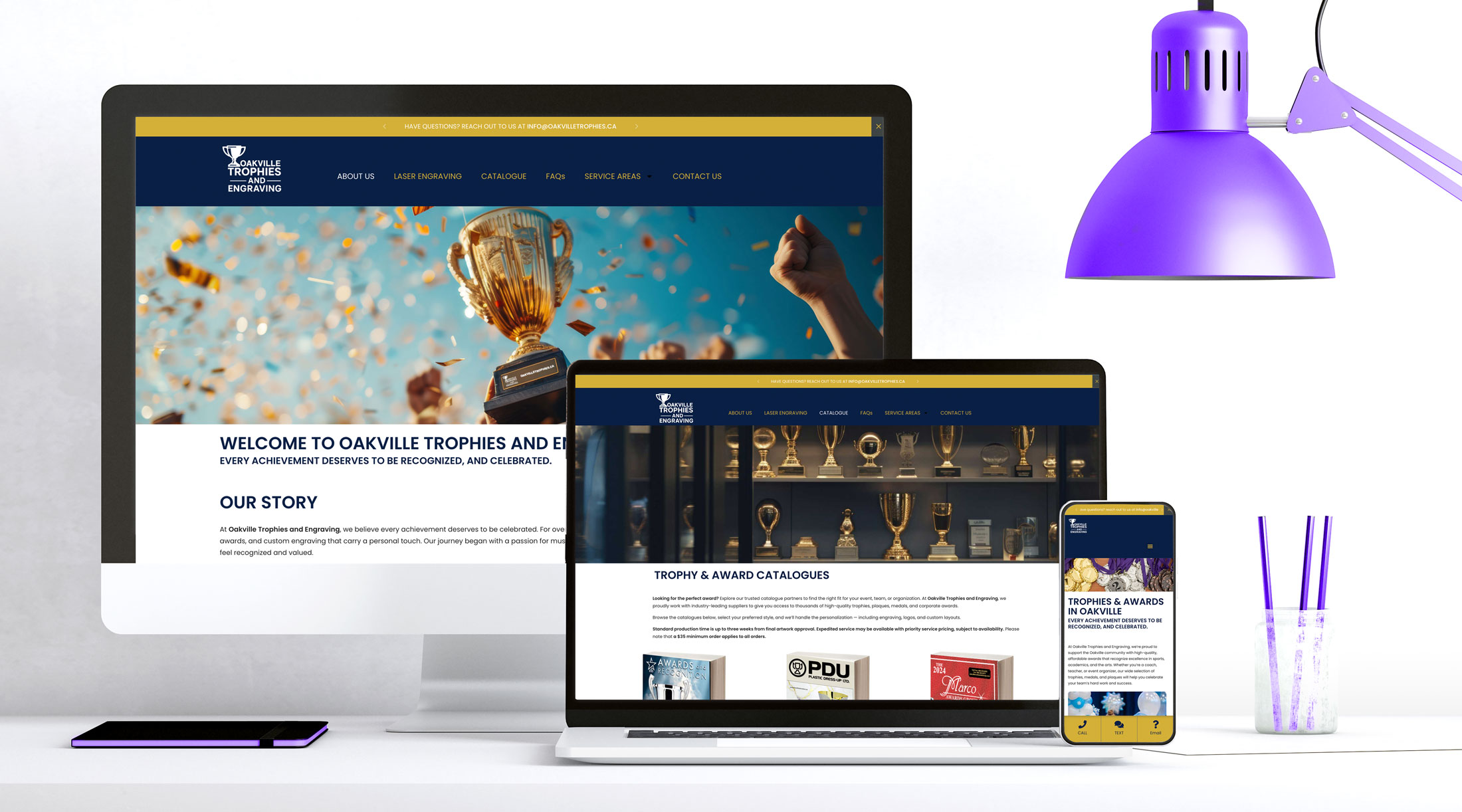 Oakville Trophies Website Design