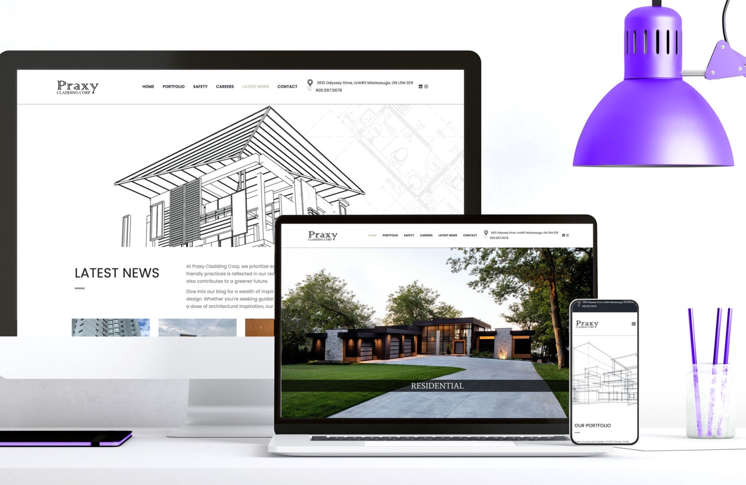PRAXY Cladding Website Design