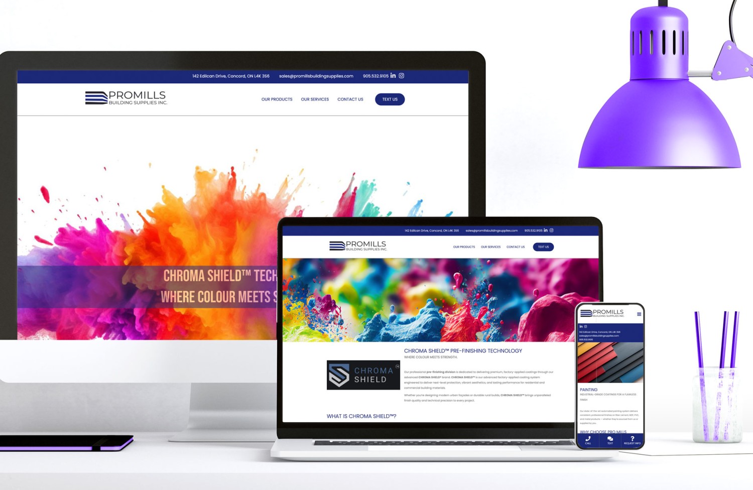 PRO MILLS Building Supplies Website Design