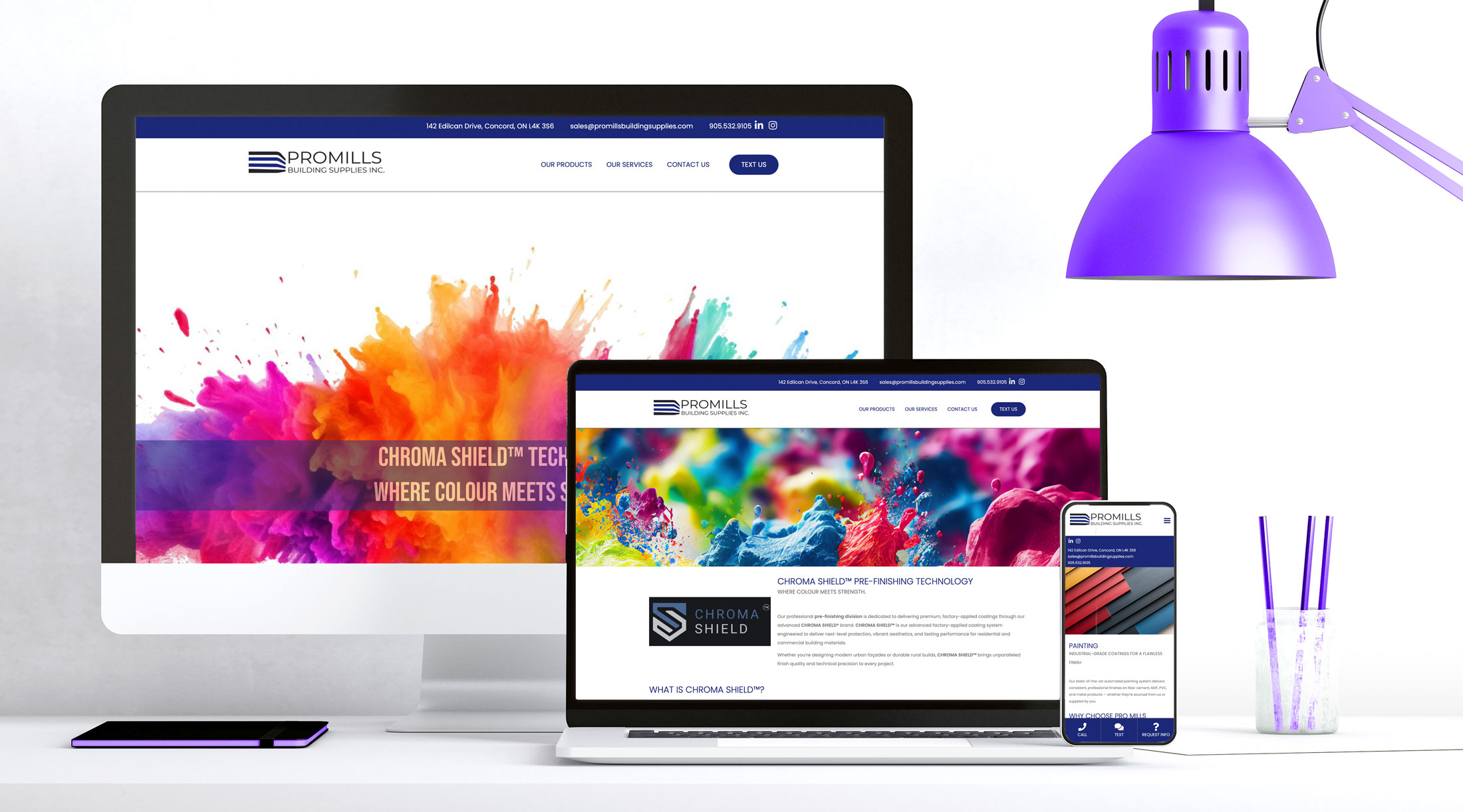 PRO MILLS Building Supplies Website Design